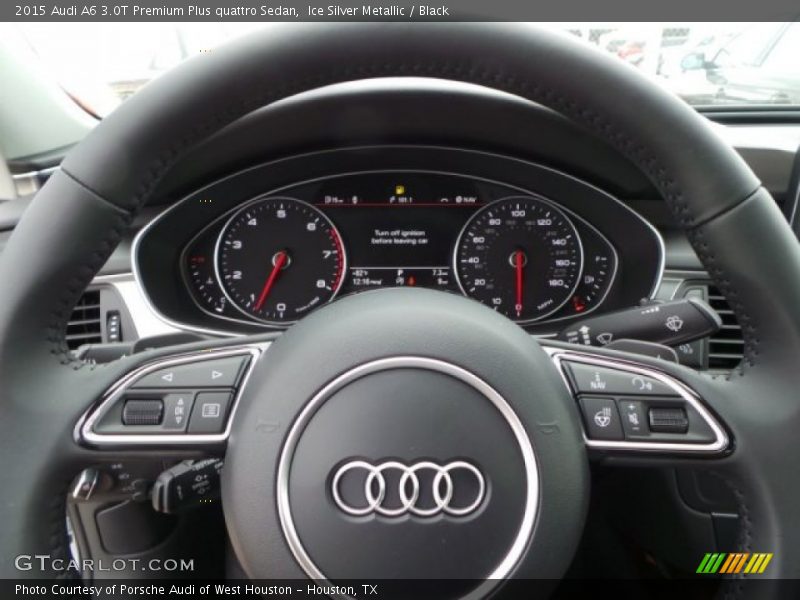 Ice Silver Metallic / Black 2015 Audi A6 3.0T Premium Plus quattro Sedan