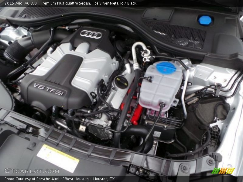 Ice Silver Metallic / Black 2015 Audi A6 3.0T Premium Plus quattro Sedan