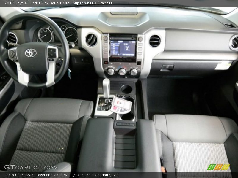 Super White / Graphite 2015 Toyota Tundra SR5 Double Cab