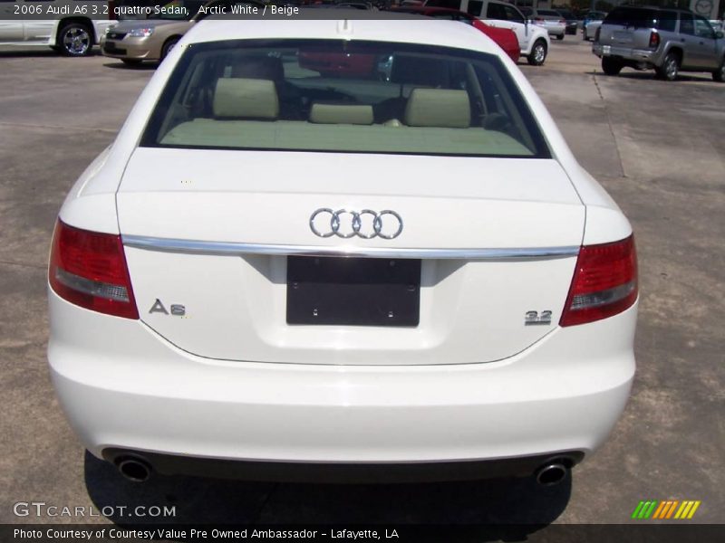 Arctic White / Beige 2006 Audi A6 3.2 quattro Sedan