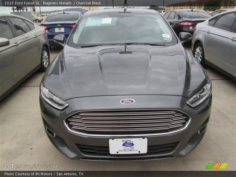 Magnetic Metallic / Charcoal Black 2015 Ford Fusion SE