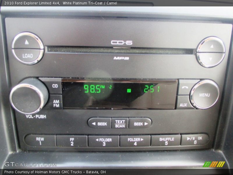 White Platinum Tri-Coat / Camel 2010 Ford Explorer Limited 4x4