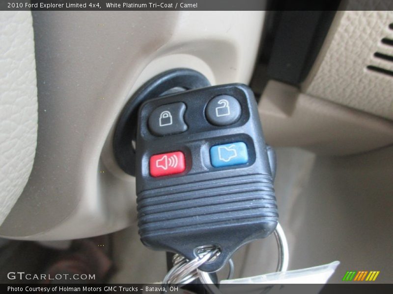 White Platinum Tri-Coat / Camel 2010 Ford Explorer Limited 4x4