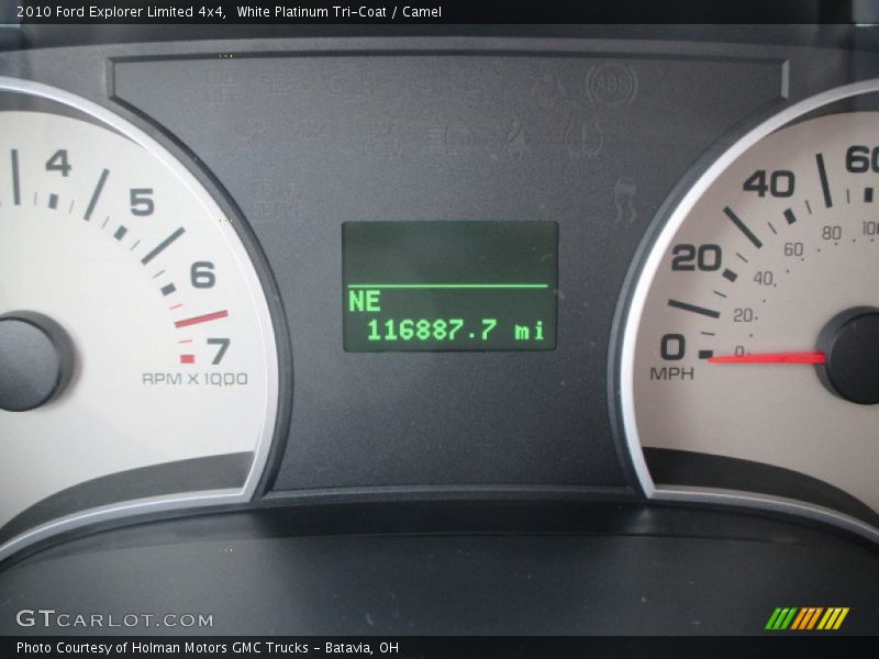 White Platinum Tri-Coat / Camel 2010 Ford Explorer Limited 4x4