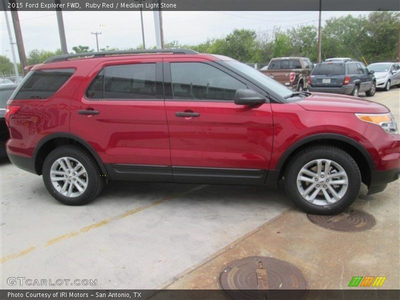 Ruby Red / Medium Light Stone 2015 Ford Explorer FWD