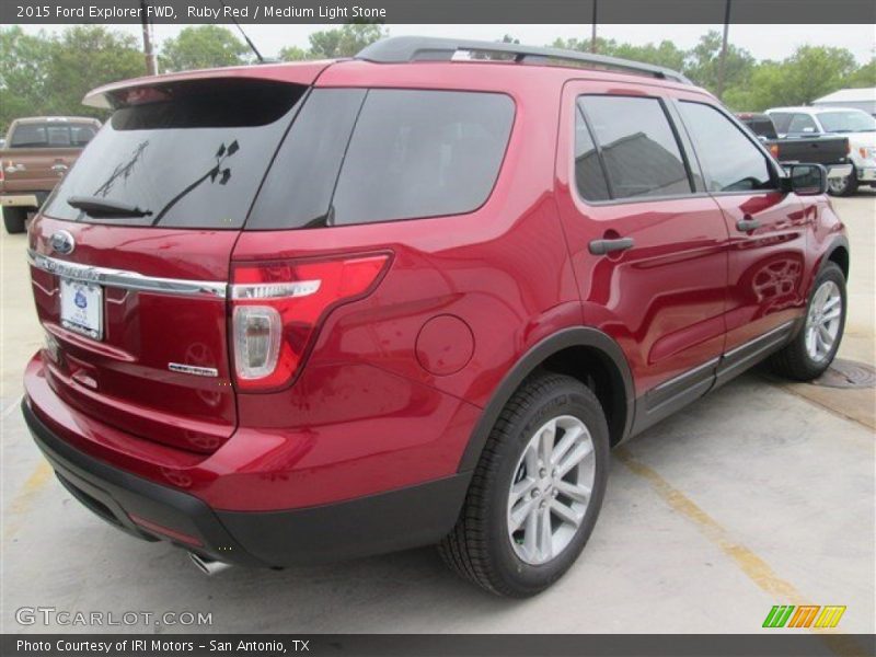 Ruby Red / Medium Light Stone 2015 Ford Explorer FWD