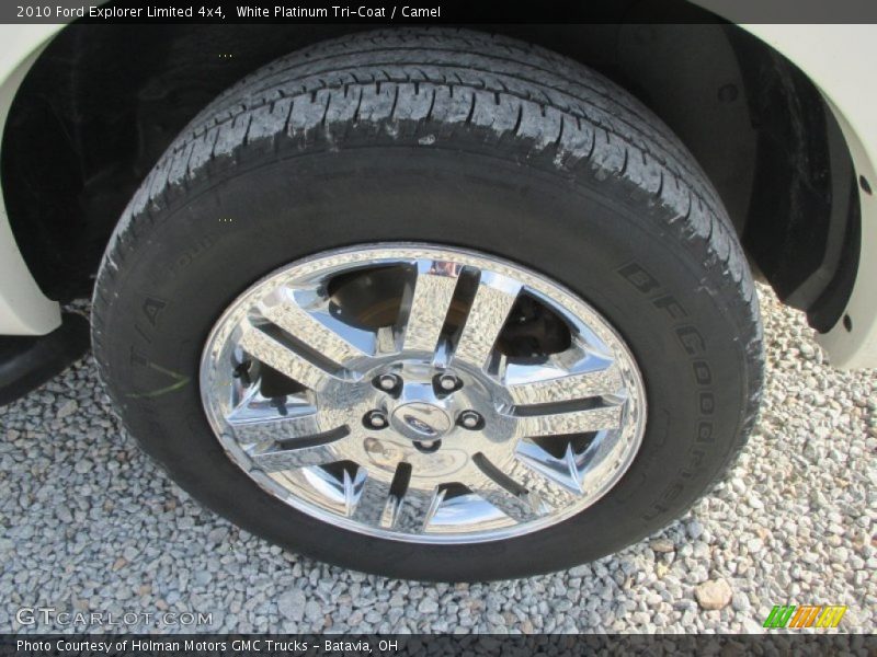 White Platinum Tri-Coat / Camel 2010 Ford Explorer Limited 4x4