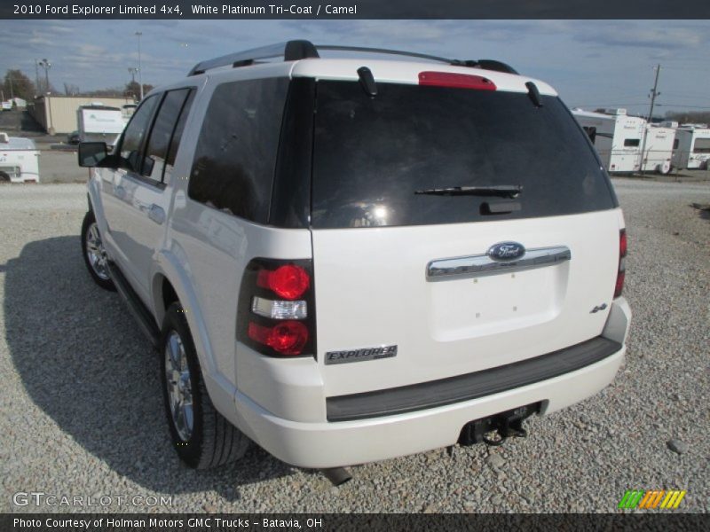 White Platinum Tri-Coat / Camel 2010 Ford Explorer Limited 4x4