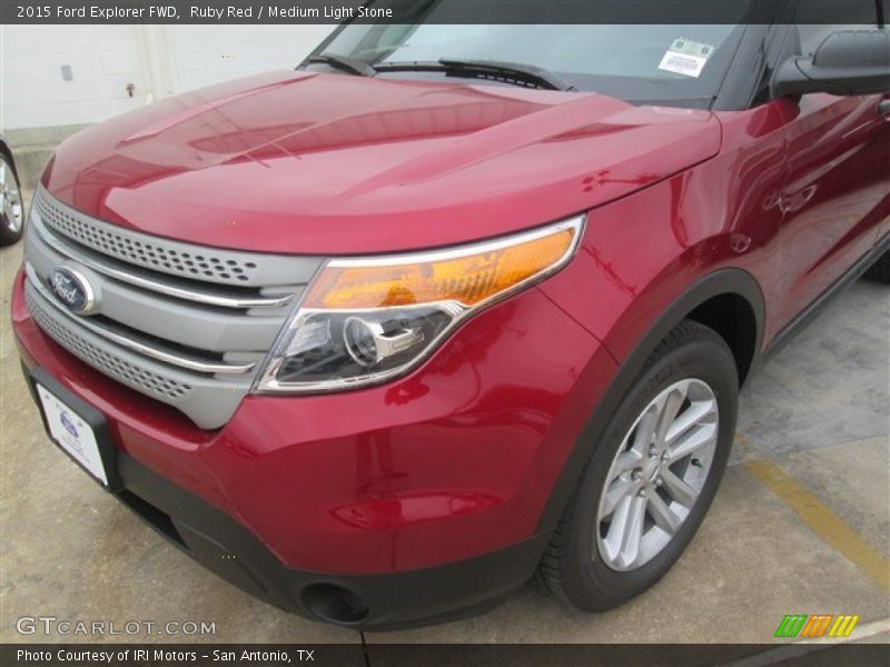 Ruby Red / Medium Light Stone 2015 Ford Explorer FWD