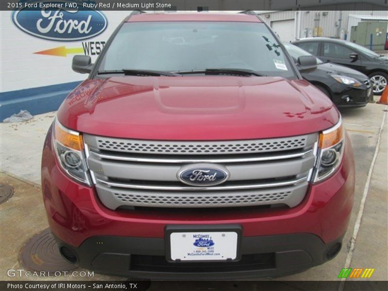 Ruby Red / Medium Light Stone 2015 Ford Explorer FWD