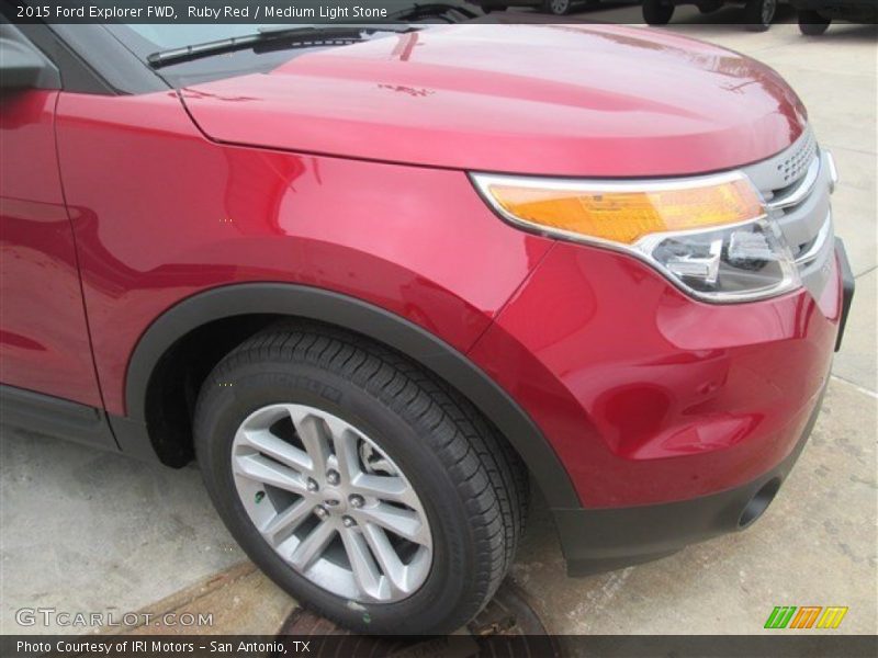 Ruby Red / Medium Light Stone 2015 Ford Explorer FWD