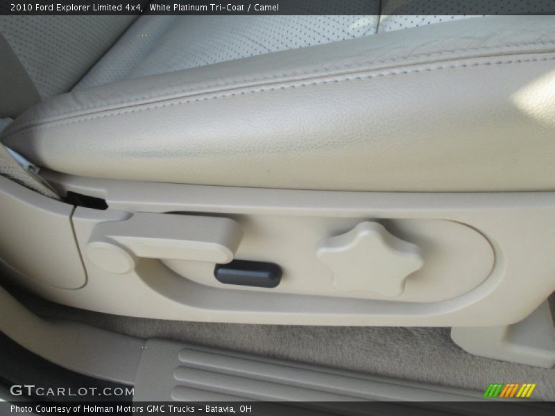 White Platinum Tri-Coat / Camel 2010 Ford Explorer Limited 4x4