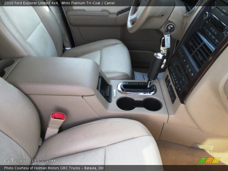 White Platinum Tri-Coat / Camel 2010 Ford Explorer Limited 4x4