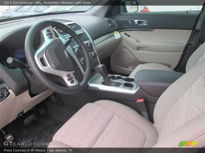 Ruby Red / Medium Light Stone 2015 Ford Explorer FWD