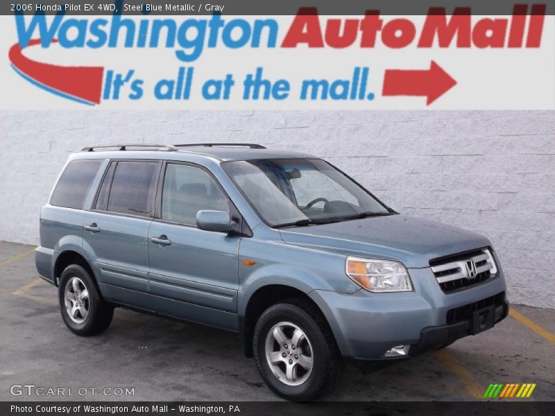 Steel Blue Metallic / Gray 2006 Honda Pilot EX 4WD