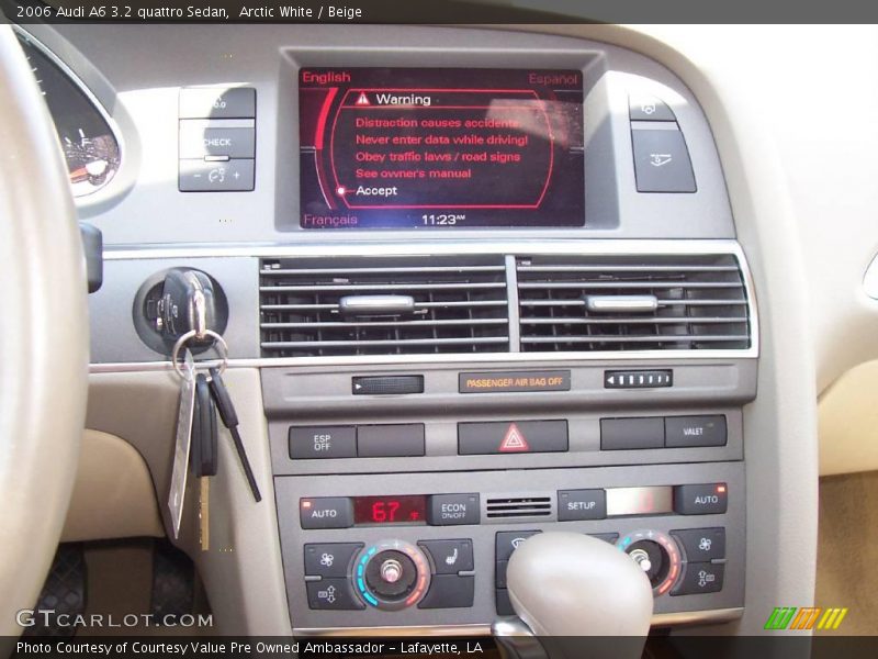 Arctic White / Beige 2006 Audi A6 3.2 quattro Sedan