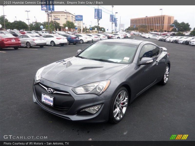 Empire State Gray / Black 2015 Hyundai Genesis Coupe 3.8 Ultimate