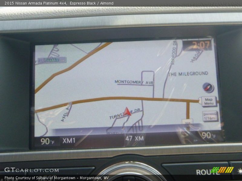 Navigation of 2015 Armada Platinum 4x4