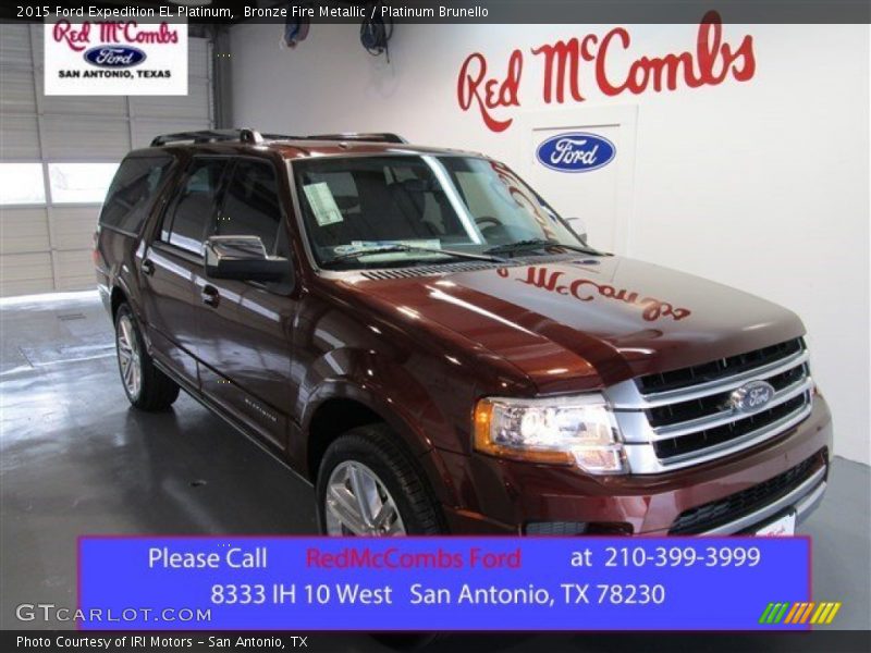 Bronze Fire Metallic / Platinum Brunello 2015 Ford Expedition EL Platinum
