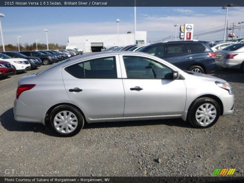 Brilliant Silver / Charcoal 2015 Nissan Versa 1.6 S Sedan