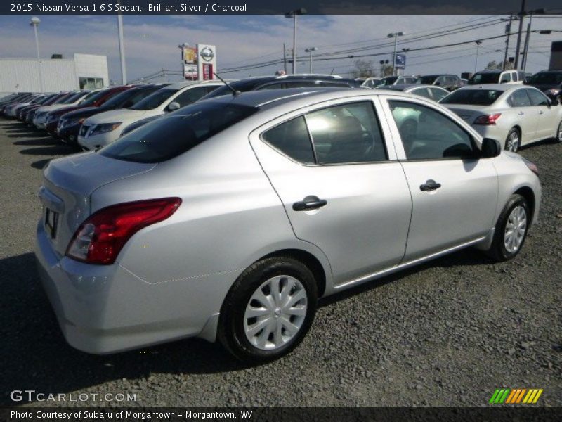 Brilliant Silver / Charcoal 2015 Nissan Versa 1.6 S Sedan