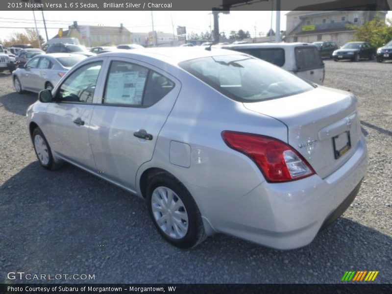 Brilliant Silver / Charcoal 2015 Nissan Versa 1.6 S Sedan