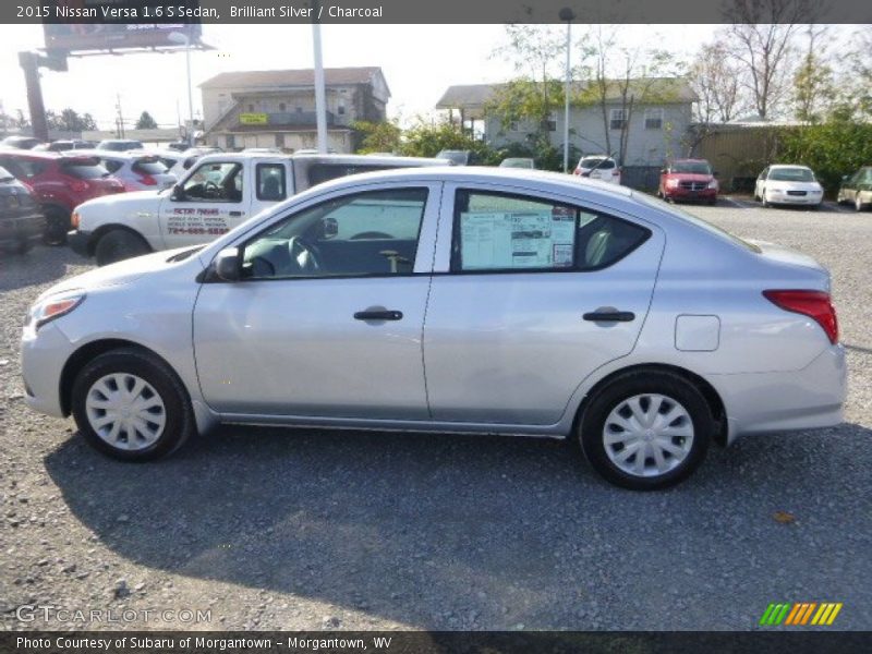 Brilliant Silver / Charcoal 2015 Nissan Versa 1.6 S Sedan