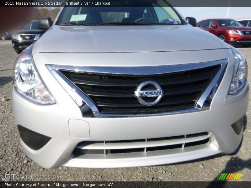 Brilliant Silver / Charcoal 2015 Nissan Versa 1.6 S Sedan