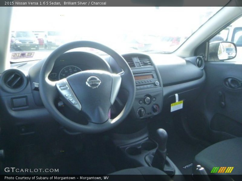 Brilliant Silver / Charcoal 2015 Nissan Versa 1.6 S Sedan