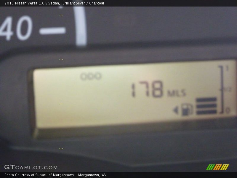 Brilliant Silver / Charcoal 2015 Nissan Versa 1.6 S Sedan
