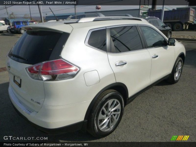 Pearl White / Almond 2015 Nissan Rogue SL AWD
