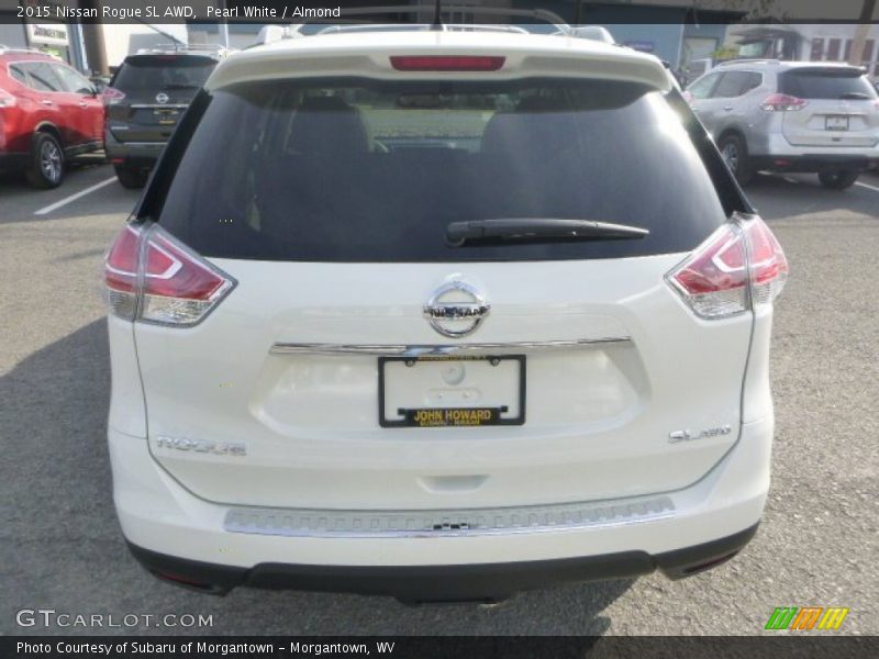 Pearl White / Almond 2015 Nissan Rogue SL AWD