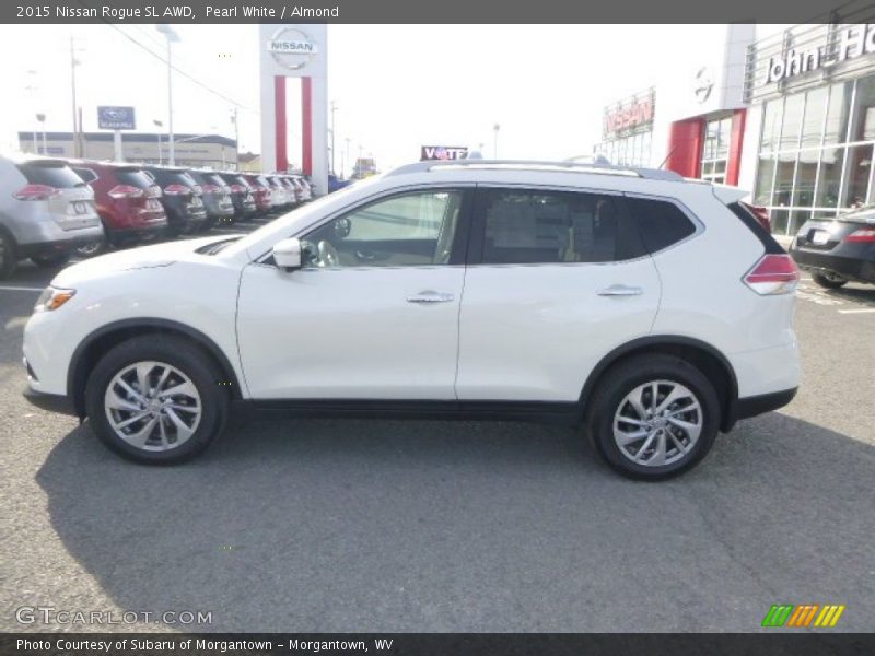 Pearl White / Almond 2015 Nissan Rogue SL AWD