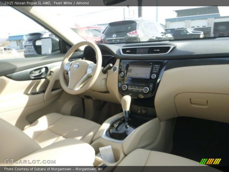 Pearl White / Almond 2015 Nissan Rogue SL AWD
