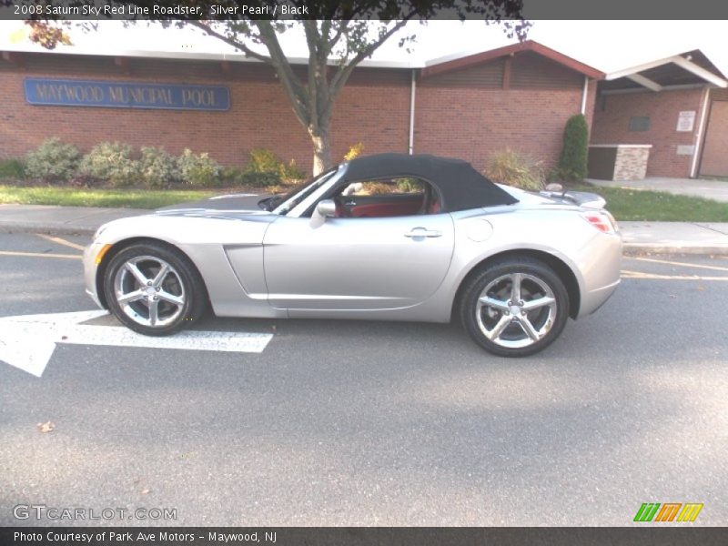 Silver Pearl / Black 2008 Saturn Sky Red Line Roadster