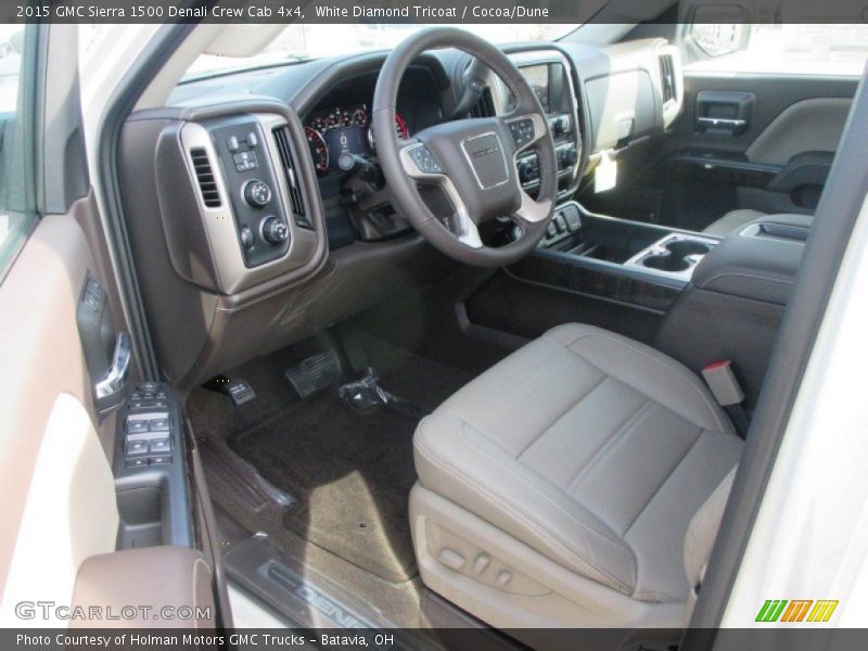 White Diamond Tricoat / Cocoa/Dune 2015 GMC Sierra 1500 Denali Crew Cab 4x4