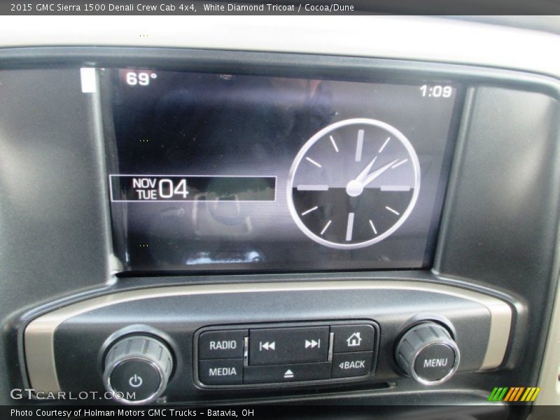 White Diamond Tricoat / Cocoa/Dune 2015 GMC Sierra 1500 Denali Crew Cab 4x4