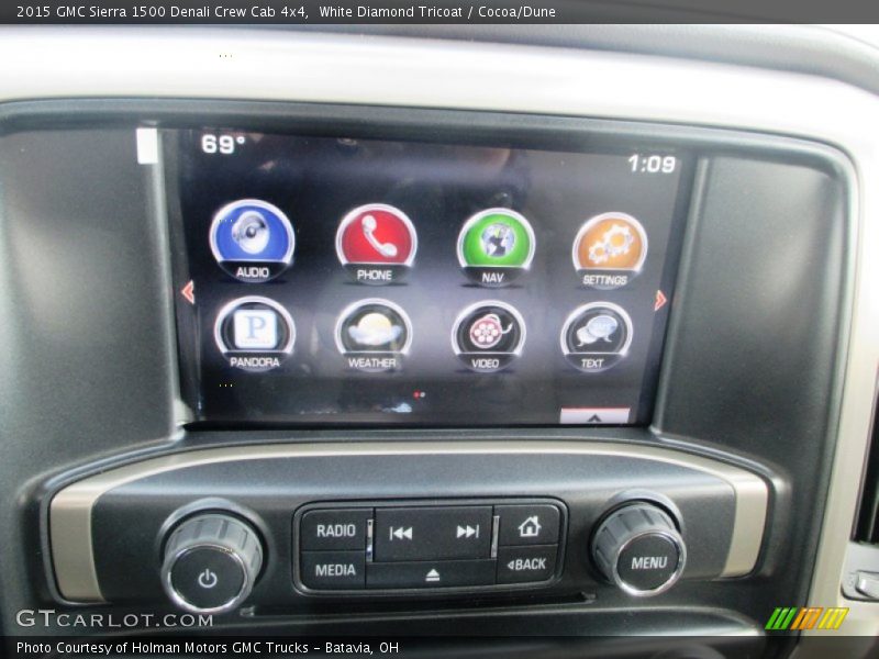 White Diamond Tricoat / Cocoa/Dune 2015 GMC Sierra 1500 Denali Crew Cab 4x4