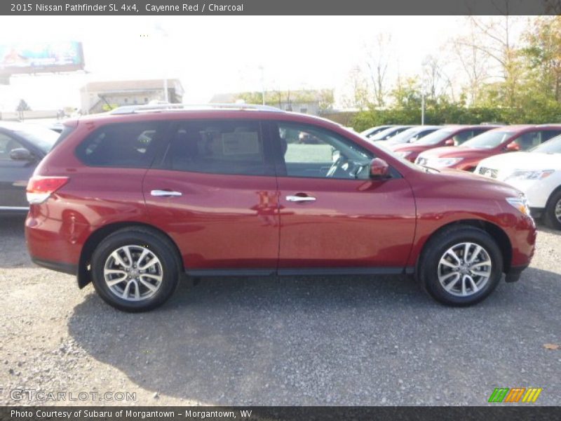 Cayenne Red / Charcoal 2015 Nissan Pathfinder SL 4x4