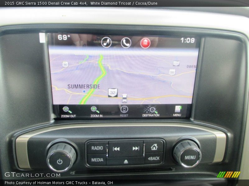 White Diamond Tricoat / Cocoa/Dune 2015 GMC Sierra 1500 Denali Crew Cab 4x4