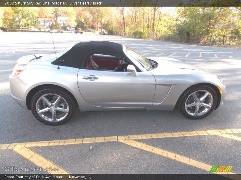 Silver Pearl / Black 2008 Saturn Sky Red Line Roadster