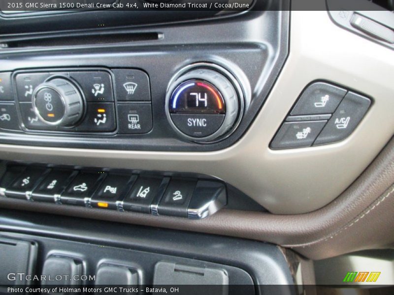 White Diamond Tricoat / Cocoa/Dune 2015 GMC Sierra 1500 Denali Crew Cab 4x4