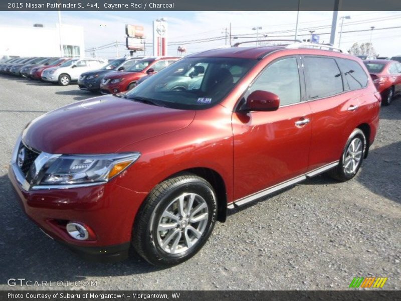 Cayenne Red / Charcoal 2015 Nissan Pathfinder SL 4x4