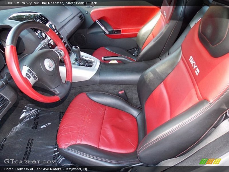 Silver Pearl / Black 2008 Saturn Sky Red Line Roadster