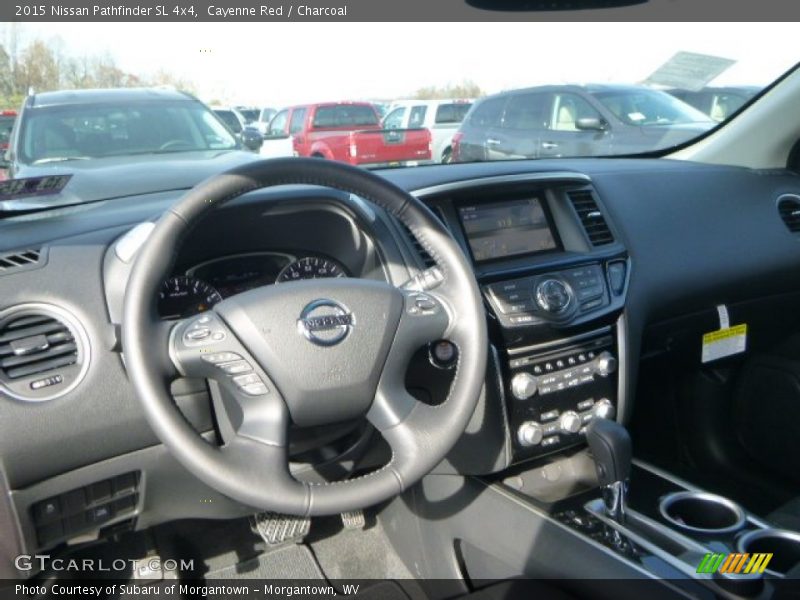 Cayenne Red / Charcoal 2015 Nissan Pathfinder SL 4x4