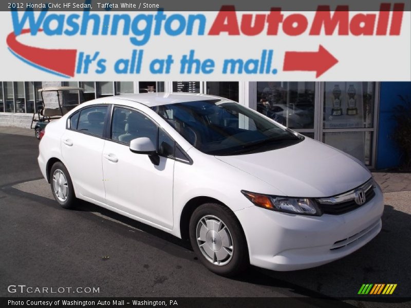 Taffeta White / Stone 2012 Honda Civic HF Sedan