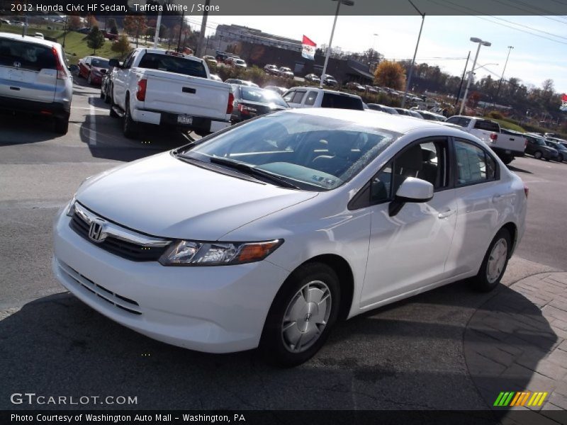 Taffeta White / Stone 2012 Honda Civic HF Sedan