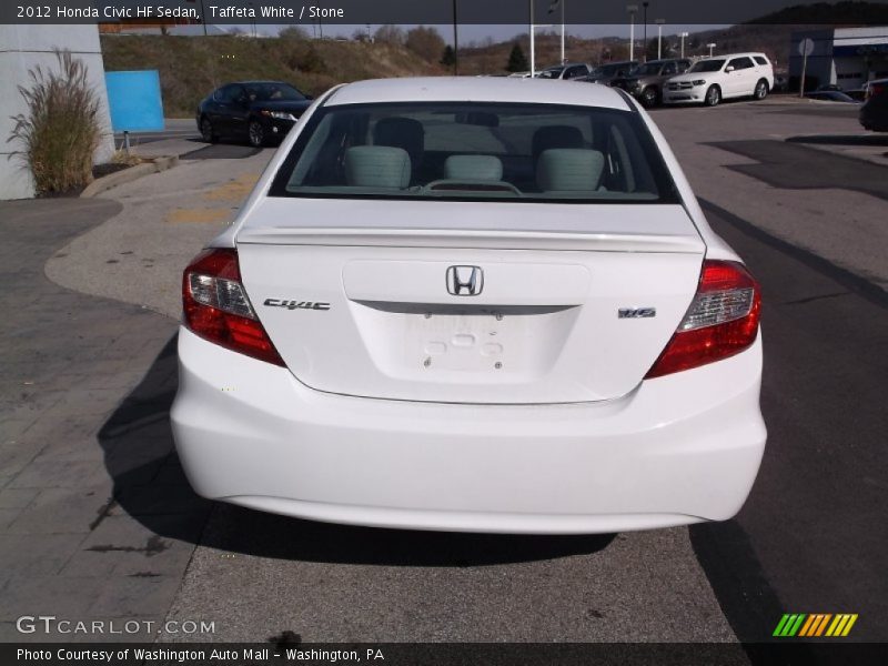 Taffeta White / Stone 2012 Honda Civic HF Sedan
