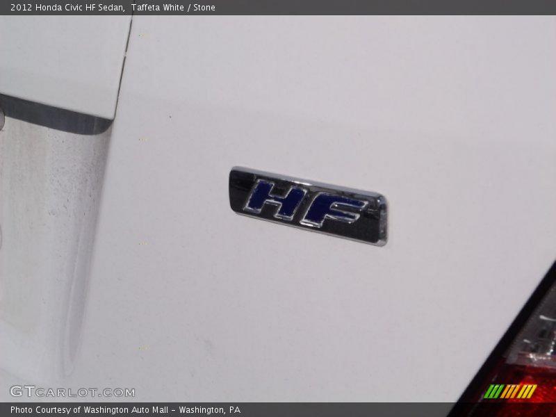 Taffeta White / Stone 2012 Honda Civic HF Sedan