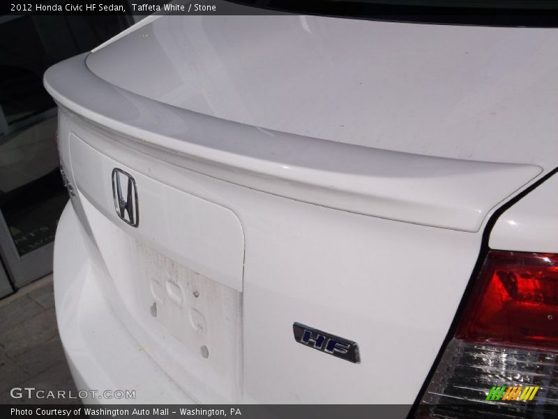 Taffeta White / Stone 2012 Honda Civic HF Sedan